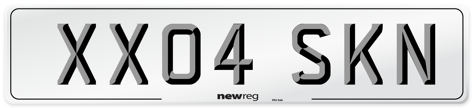 XX04 SKN Number Plate from New Reg